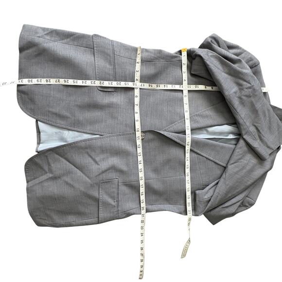 Tiglio Rosso Super 150 Wool Gray Blazer Sport Coat  Italy42R OldMoney Minimalist - Picture 9 of 11